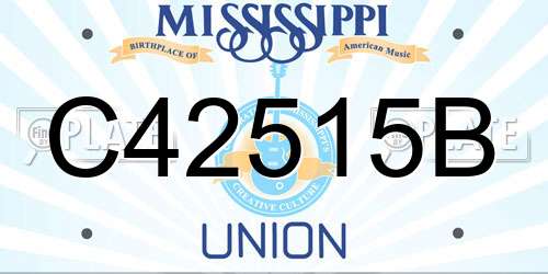 C42515B Mississippi License Plate