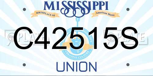 C42515S Mississippi License Plate