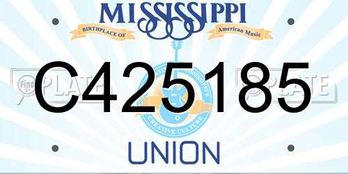 C425185 Mississippi License Plate