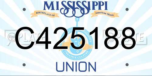 C425188 Mississippi License Plate