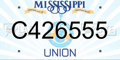 C426555 Mississippi License Plate