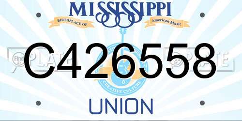 C426558 Mississippi License Plate
