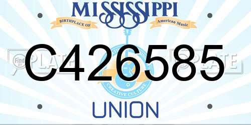 C426585 Mississippi License Plate