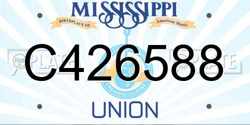 C426588 Mississippi License Plate