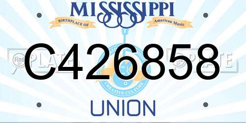 C426858 Mississippi License Plate