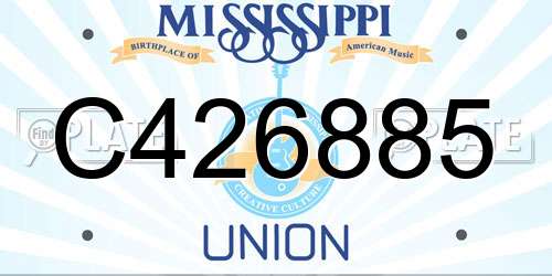 C426885 Mississippi License Plate