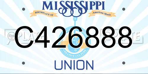 C426888 Mississippi License Plate