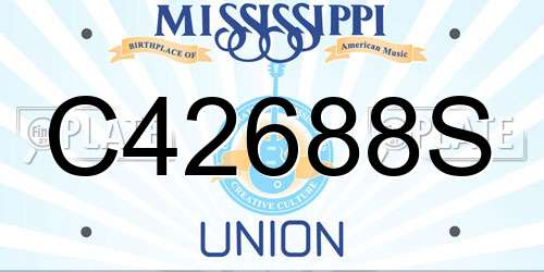 C42688S Mississippi License Plate
