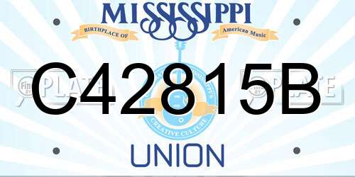 C42815B Mississippi License Plate