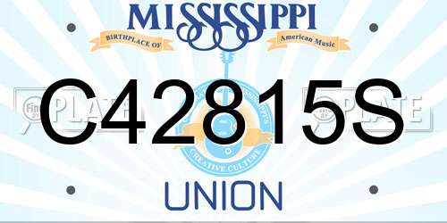 C42815S Mississippi License Plate