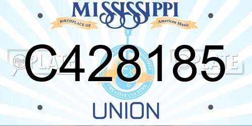 C428185 Mississippi License Plate