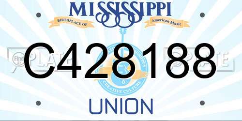 C428188 Mississippi License Plate