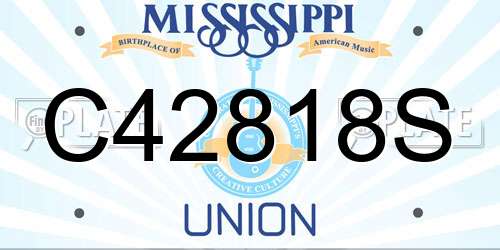 C42818S Mississippi License Plate