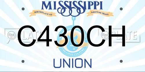 C430CH Mississippi License Plate