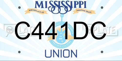 C441DC Mississippi License Plate
