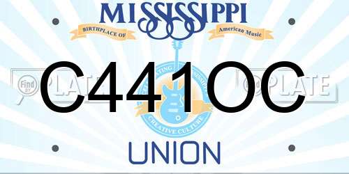 C441OC Mississippi License Plate
