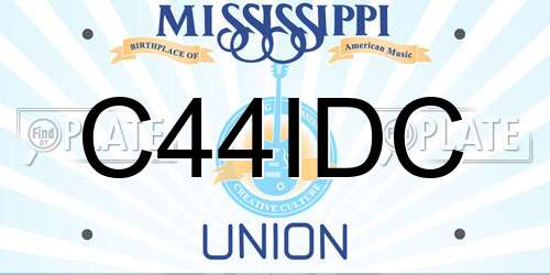 C44IDC Mississippi License Plate