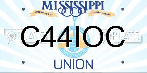 C44IOC Mississippi License Plate