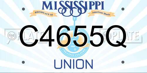 C4655Q Mississippi License Plate