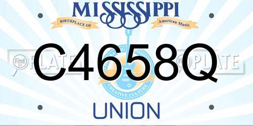 C4658Q Mississippi License Plate
