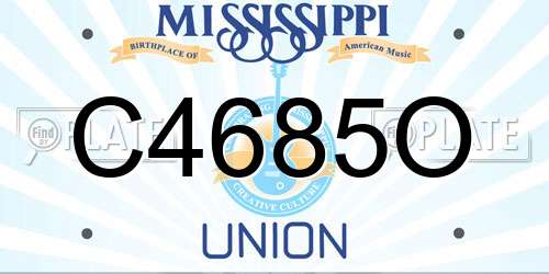 C4685O Mississippi License Plate