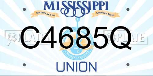 C4685Q Mississippi License Plate