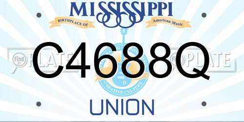 C4688Q Mississippi License Plate