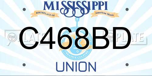 C468BD Mississippi License Plate