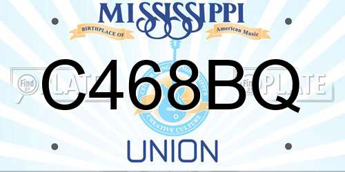 C468BQ Mississippi License Plate