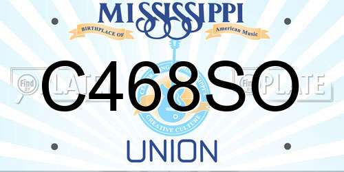 C468SO Mississippi License Plate