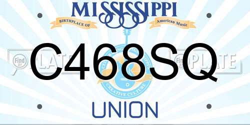 C468SQ Mississippi License Plate