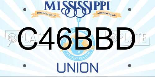 C46BBD Mississippi License Plate