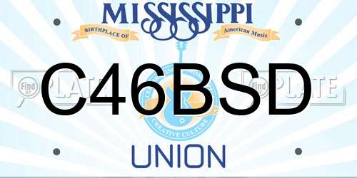C46BSD Mississippi License Plate