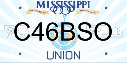 C46BSO Mississippi License Plate
