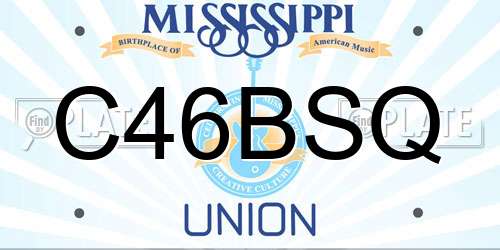 C46BSQ Mississippi License Plate