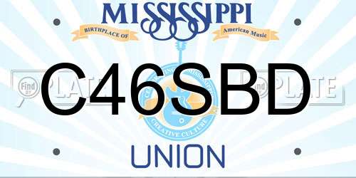 C46SBD Mississippi License Plate
