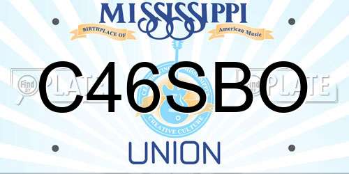 C46SBO Mississippi License Plate
