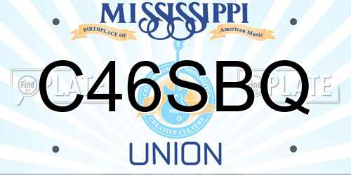 C46SBQ Mississippi License Plate