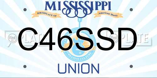 C46SSD Mississippi License Plate