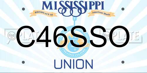 C46SSO Mississippi License Plate