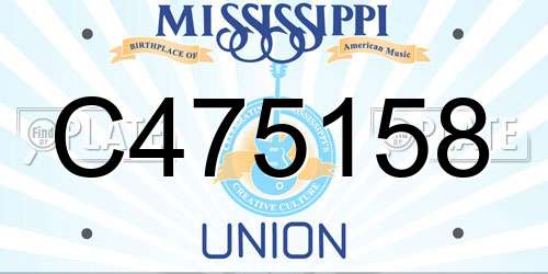 C475158 Mississippi License Plate