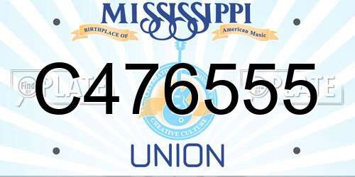 C476555 Mississippi License Plate