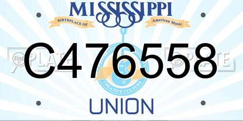 C476558 Mississippi License Plate