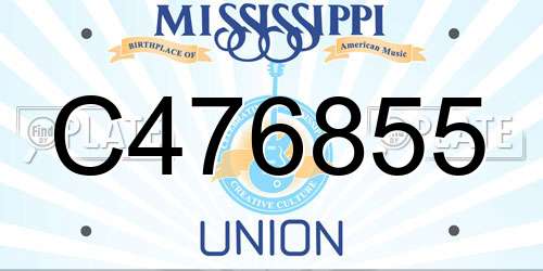 C476855 Mississippi License Plate