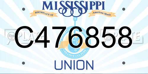 C476858 Mississippi License Plate