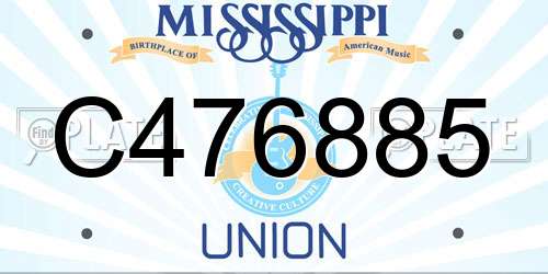 C476885 Mississippi License Plate