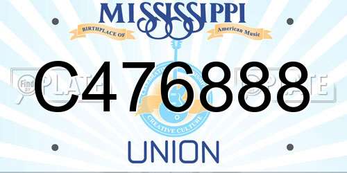 C476888 Mississippi License Plate