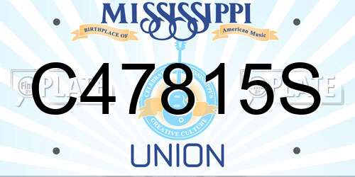 C47815S Mississippi License Plate