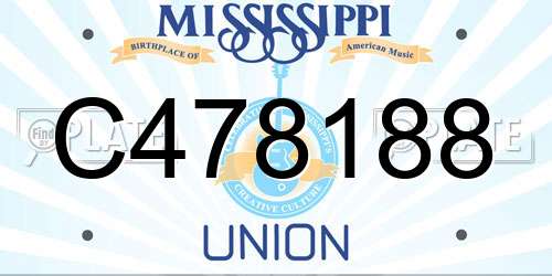 C478188 Mississippi License Plate