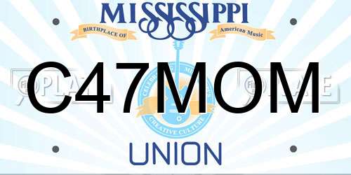 C47MOM Mississippi License Plate